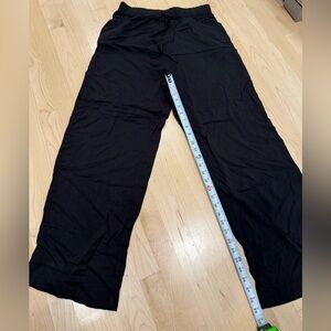H&M Black Elastic Waist Wide-Leg Pants